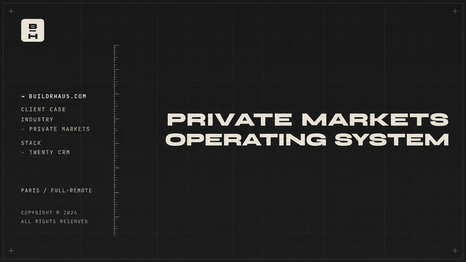 Building a private markets operating system in Twenty